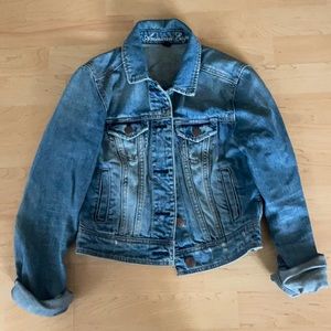 American eagle cropped jean jacket